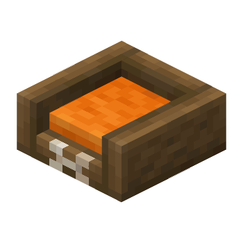Small Orange Pet Bed